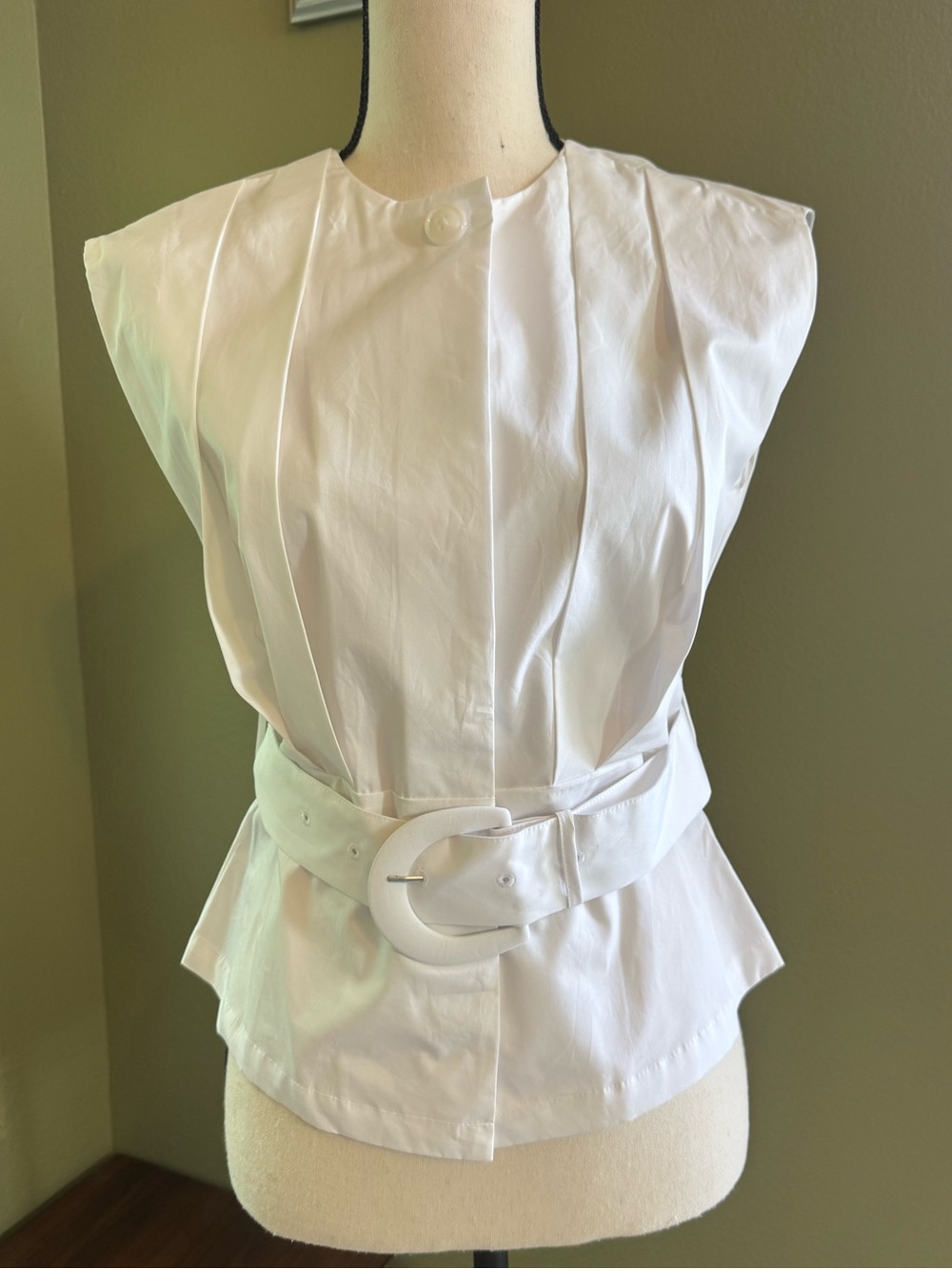 Mango Pleated Blouse With Belt